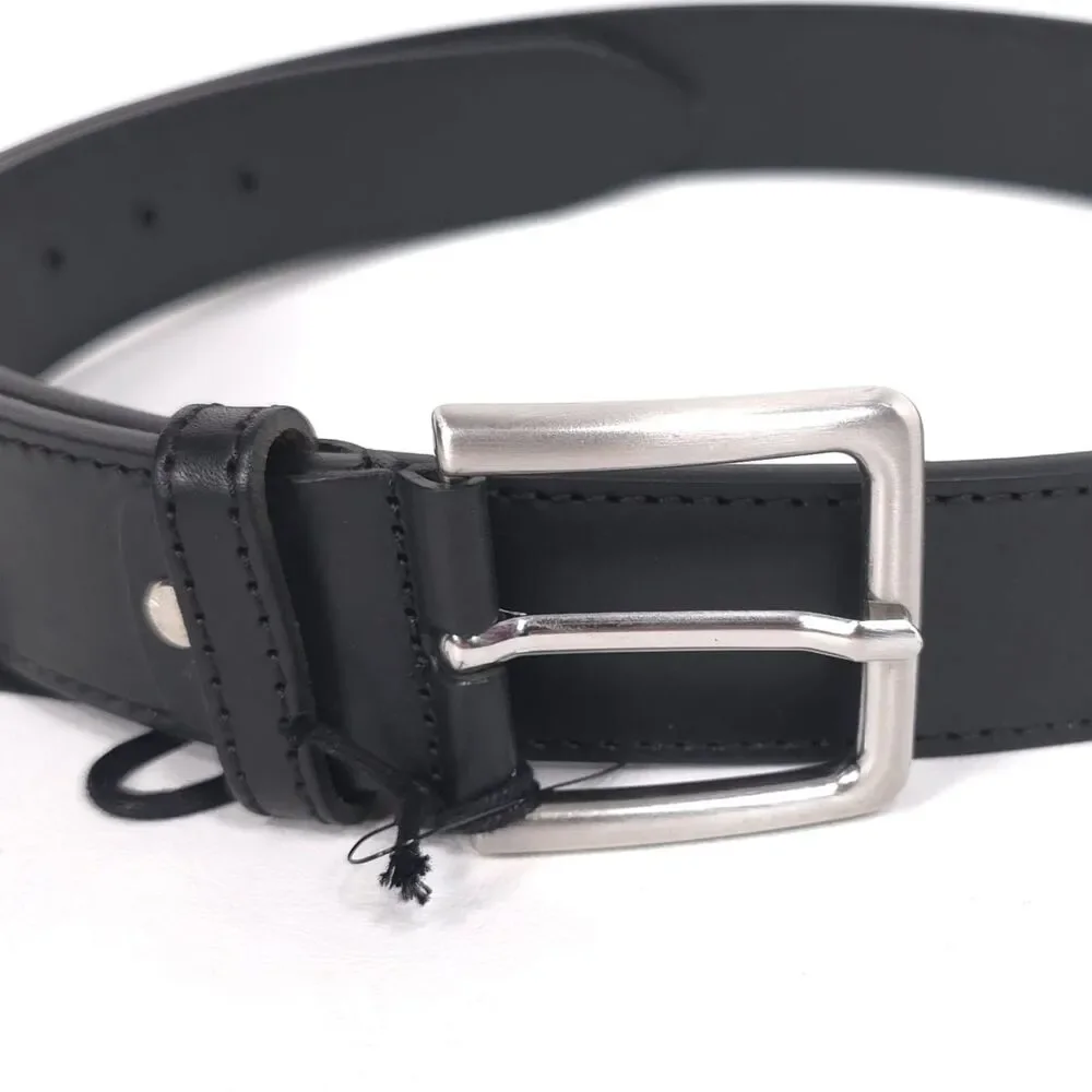 GENNARO DI PALMA Mens New Black Genuine Leather Belt 36 ITALY MADE